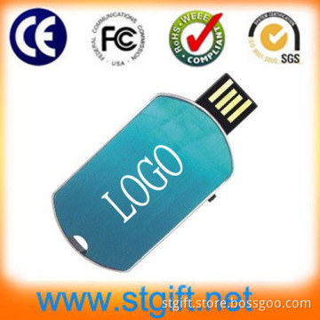 Dog Tag Shape USB Disk From Popular Metal USB Flash Drive